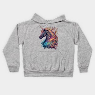 unicorn art Kids Hoodie